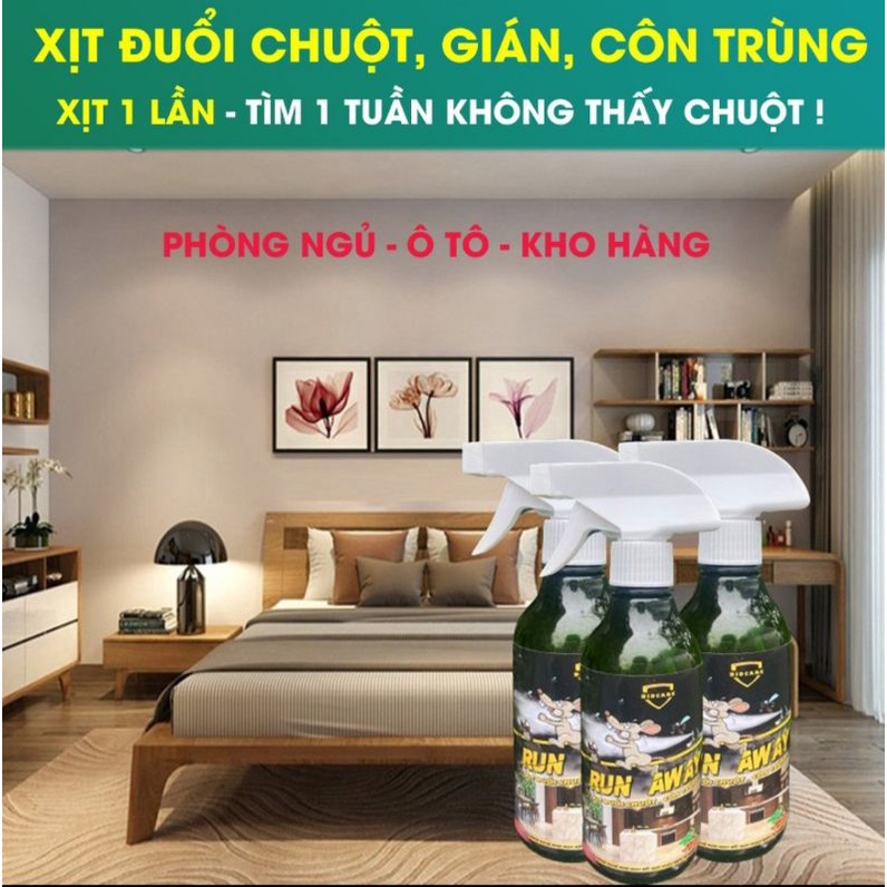 Bình xịt đuổi chuột ô tô gián và côn trùng hiệu quả cao cho nhà ở an toàn từ thiên nhiên