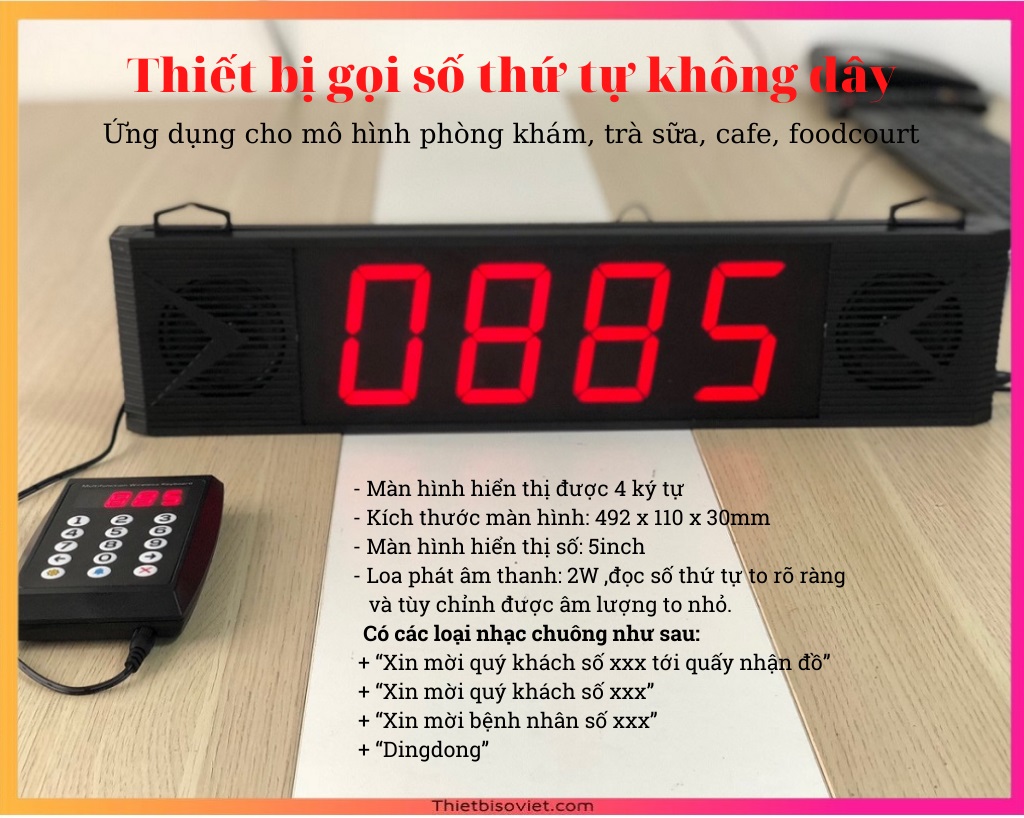 Bộ gọi số thứ tự - Hàng nhập khẩu - Model HNK 1001