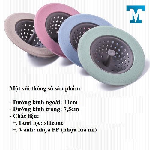 Phễu lọc rác silicone dùng chặn rác, vụn thực phẩm ở bồn rửa chén và chặn tóc ở miệng cống thoát nước nhà tắm – PK51