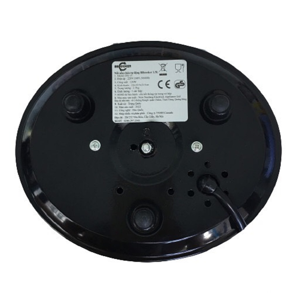 Nồi Nấu Chậm Tự Động BBCooker DS15 - Hàng Chính Hãng