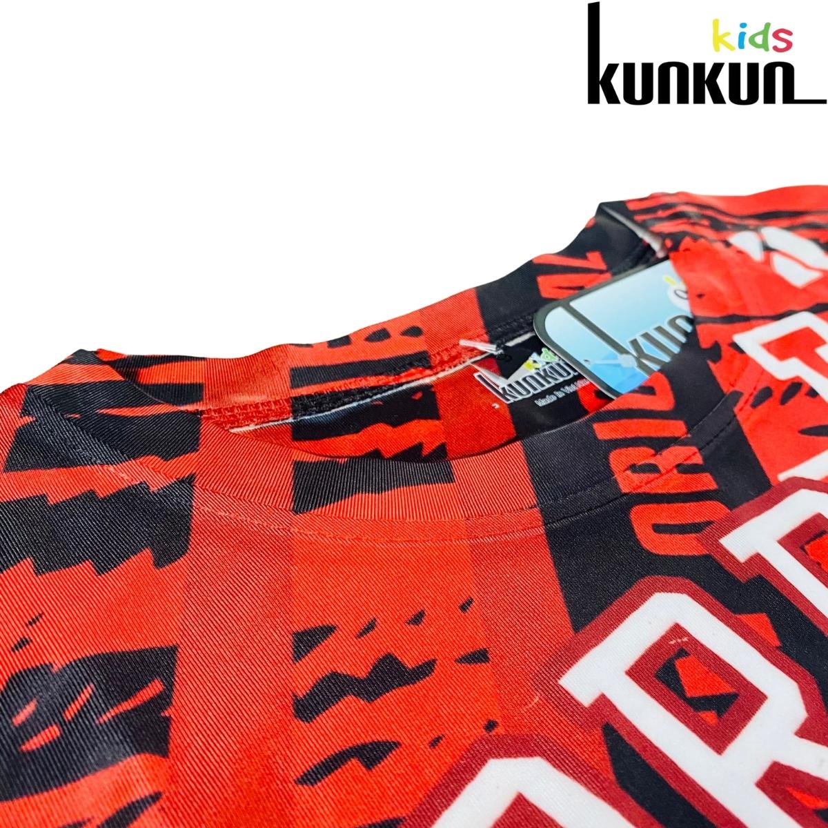 Bộ thể thao bé trai KUNKUN KID TT003 tay ngắn hình số 23 chất thun lạnh thoáng mát - Quần áo bé trai size đại từ 10-60kg