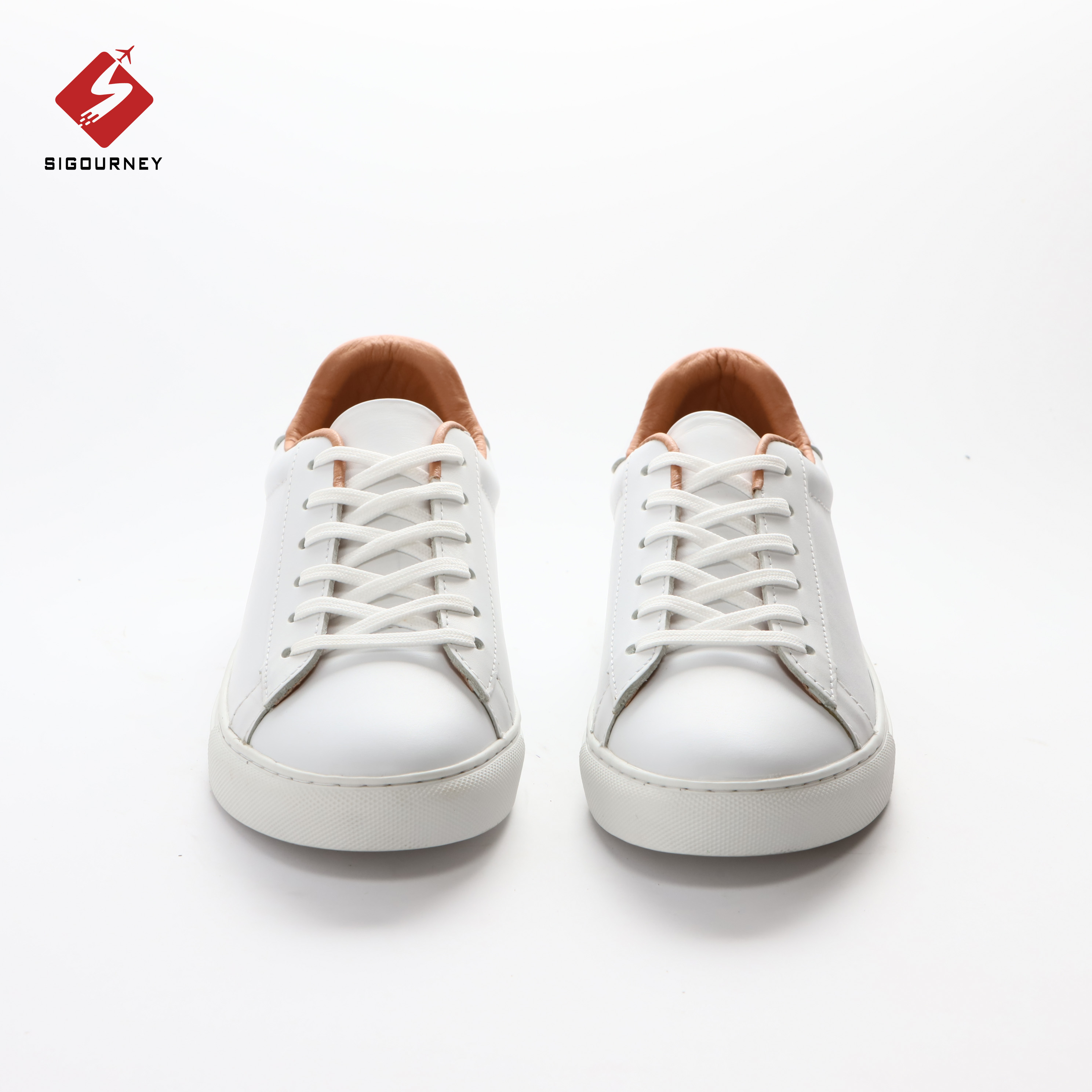 Giày Sneaker da bò màu trắng SIGOURNEY giày thể thao nam TT-001 bảo hành 18 tháng