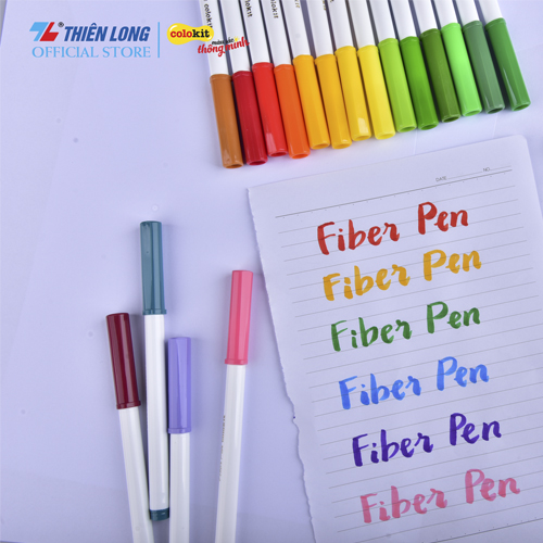 Combo Bút lông màu Fiber Pen Thiên Long Colokit 56 màu rửa được an toàn sử dụng tô màu, vẽ tranh, calligraphy