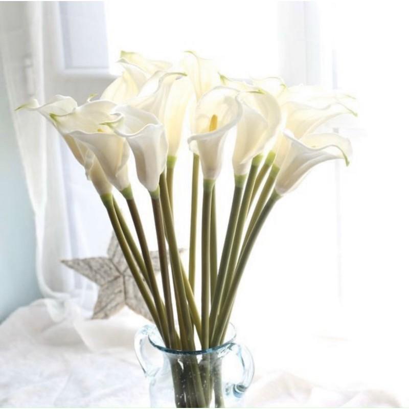 Cành hoa Calla Lilly nhân tạo 73cm bằng chất liệu PU giống hoa thật đến 99%