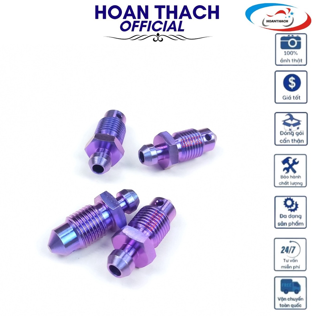 Ốc xả gió GR5 10L xanh tím ( heo dầu ) gắn cho nhiều dòng xe máy SP010305 (giá 1 con)