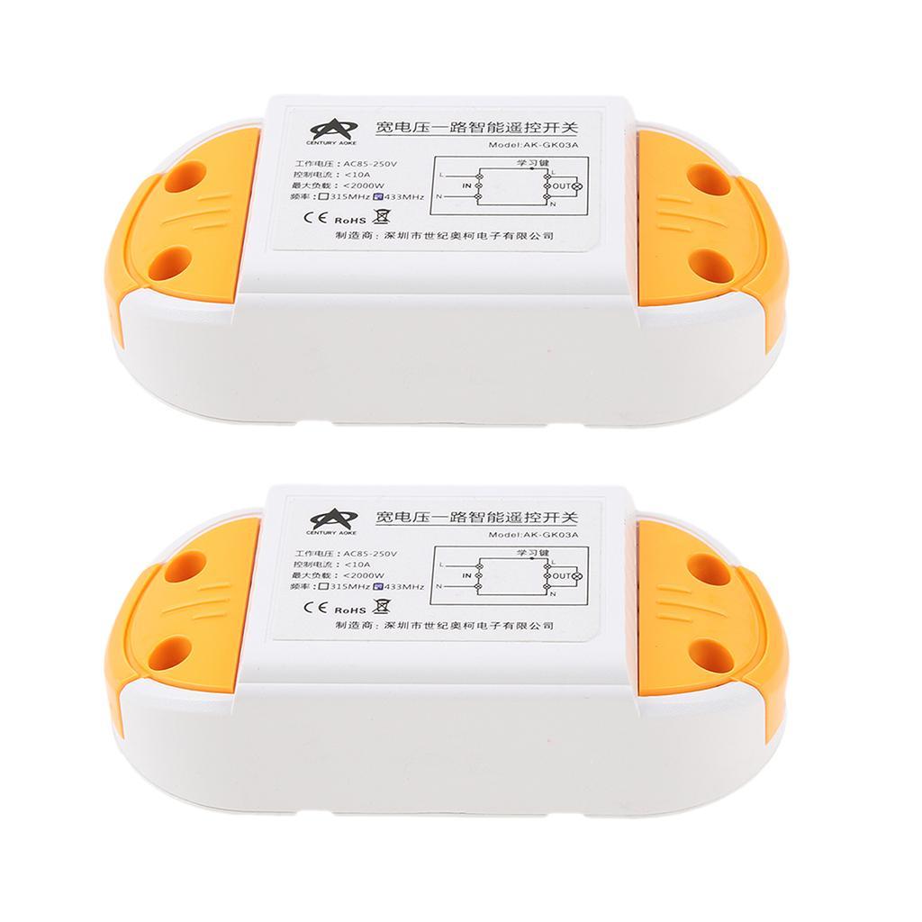 1pcs 315Mhz Wireless Remote Control Switch AC85 - 250V Relay Receiver Module