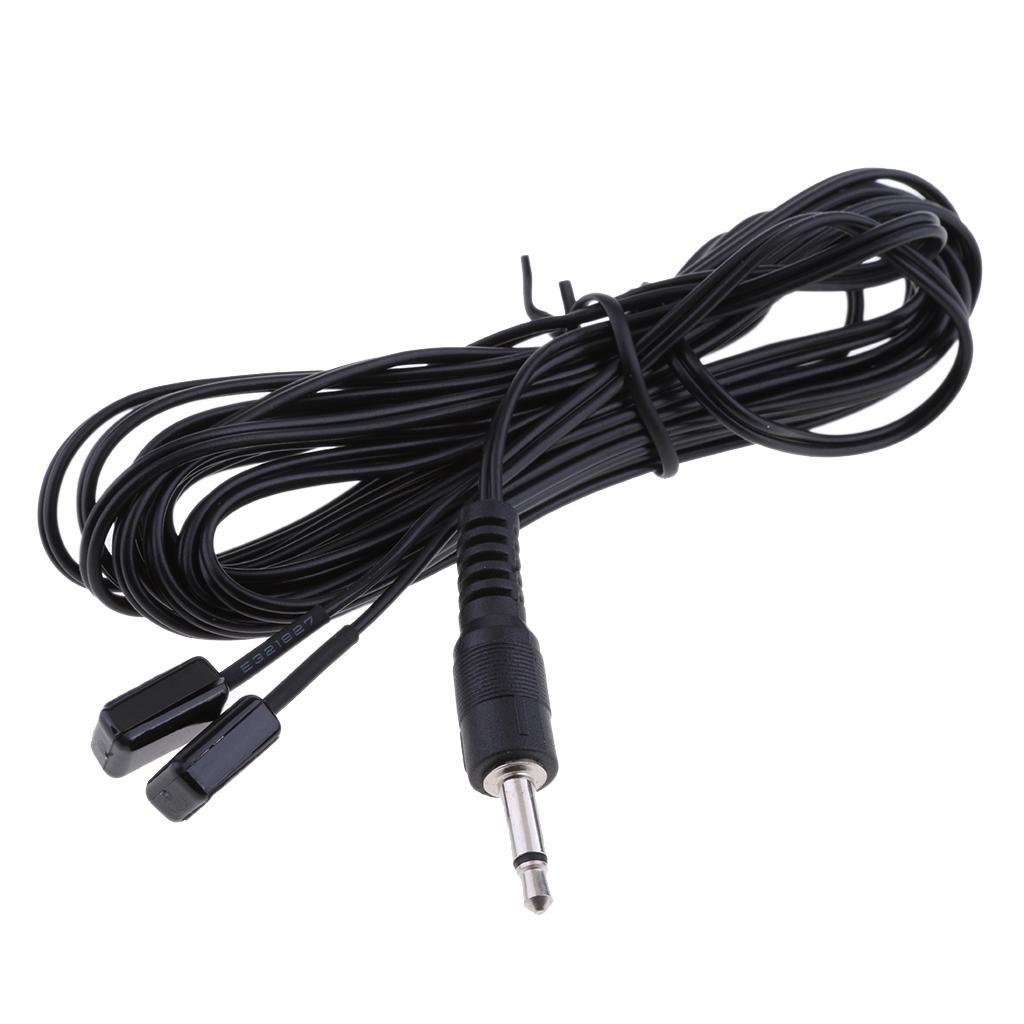 Premium 3 Meter IR Emitter Cable 3.5mm Male to 2  Cable Television