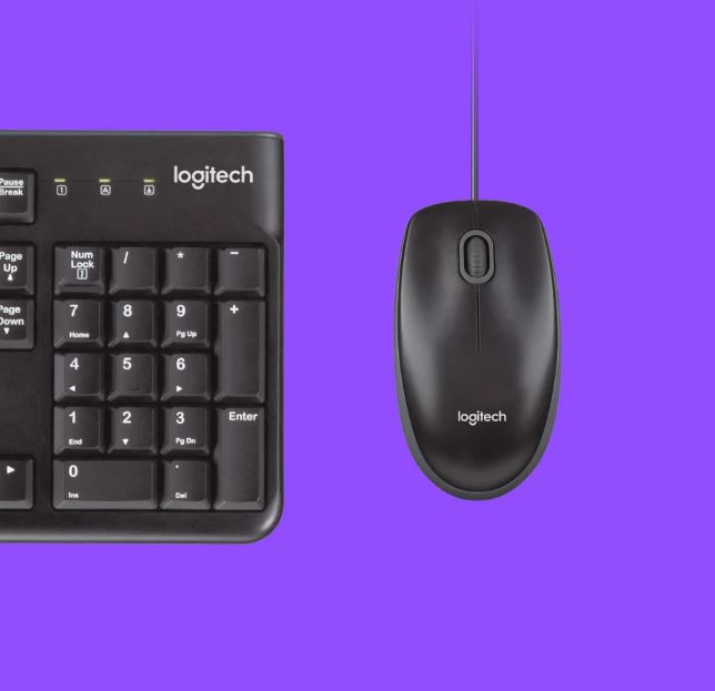 Bộ bàn phím và chuột máy tính có dây Logitech B100/ K120- Hàng chính hãng