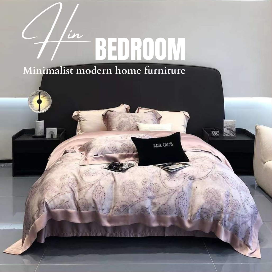Bộ Ga Ra Drap Giường Tencel 100s Markcoss Bộ Chăn Ga Gối Đệm 5 Món Chăn Chần Bông Lụa Nhà Hin Home Bedding
