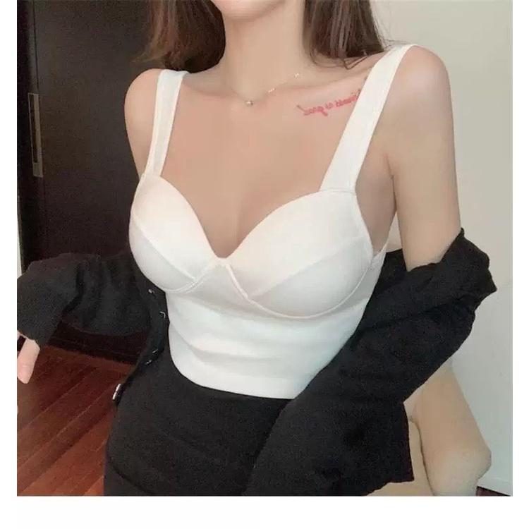 M41. Áo 2 dây croptop kiểu nữ sexy sẵn đệm ngực, áo nữ kiểu đẹp sang chảnh 2022 (có sẵn - miễn ship)