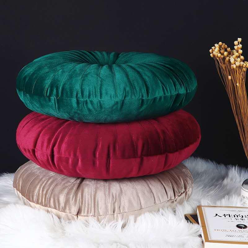 Gối Tựa Lưng Hình Tròn Bằng Nhung Trang Trí Ghế Sofa/Nhà Cửa