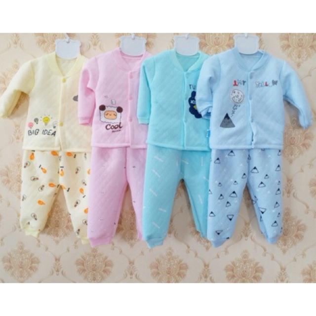 (MS37)Bộ dài tay nỉ xốp cao cấp cho bé
