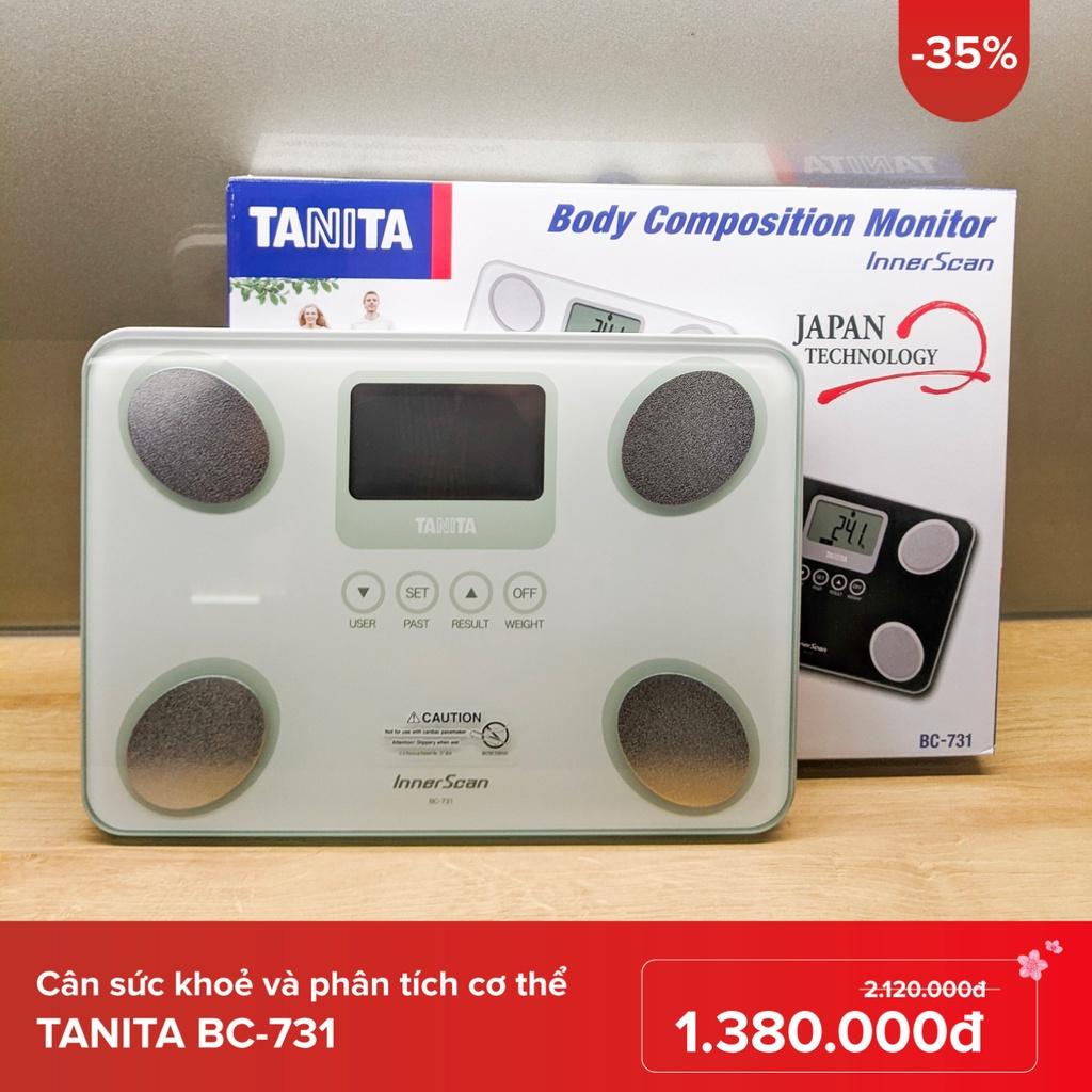 Cân điện tử sức khoẻ thông minh phân tích cơ thể TANITA BC-731 đo 10 chỉ số (mỡ, xương,...) - máy quét sinh học Nhật Bản