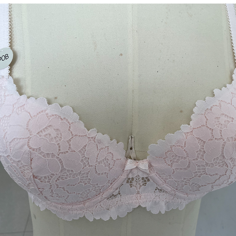 Màu hồng nhạt áo ngực tóm tắt Đồ lót Đồ lót người lớn Quần lót sexy nơ