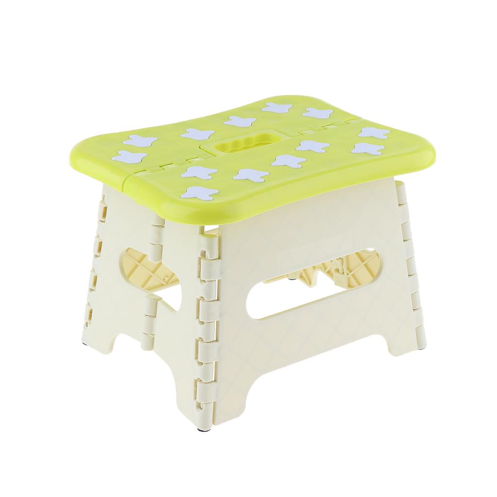 Folding Portable Step Stool for Kids, Toddlers and Adults Home Green Size S