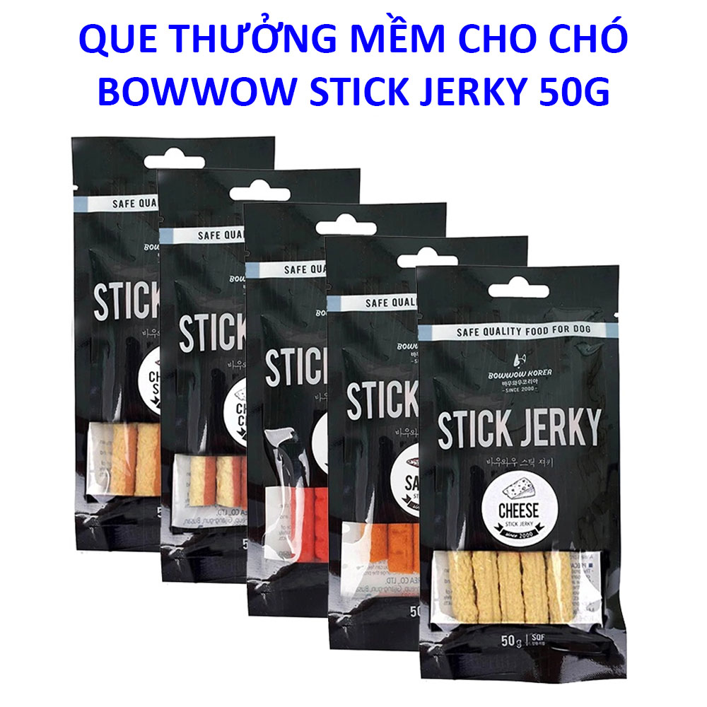 Que Thưởng Mềm Cho Chó Bowwow Stick Jerky 50g