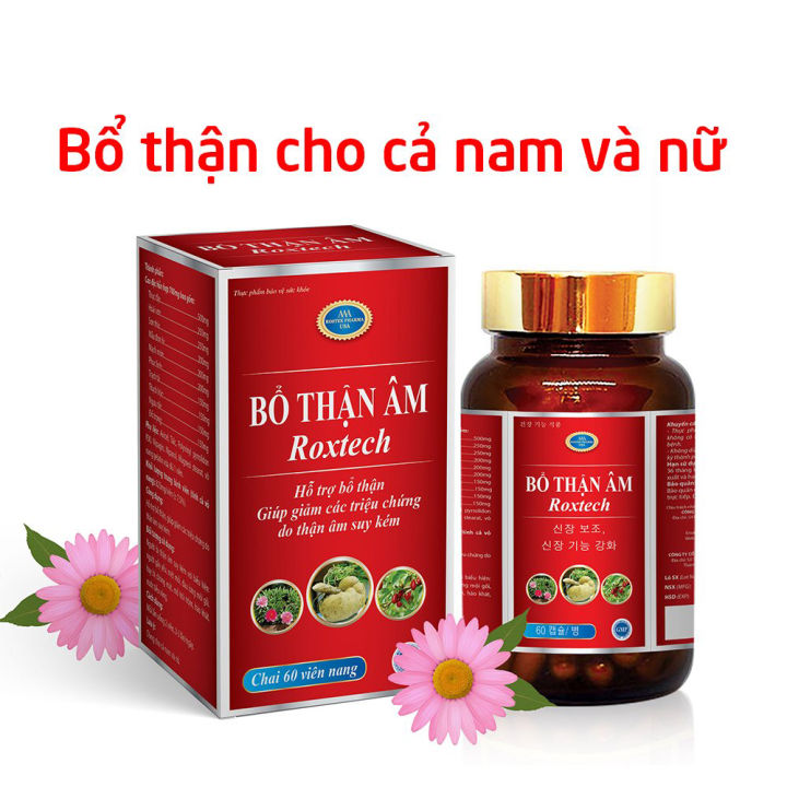 Bổ Thận Âm Roxtech giảm triệu chứng do thận âm suy kém ở nam và nữ - 30 viên