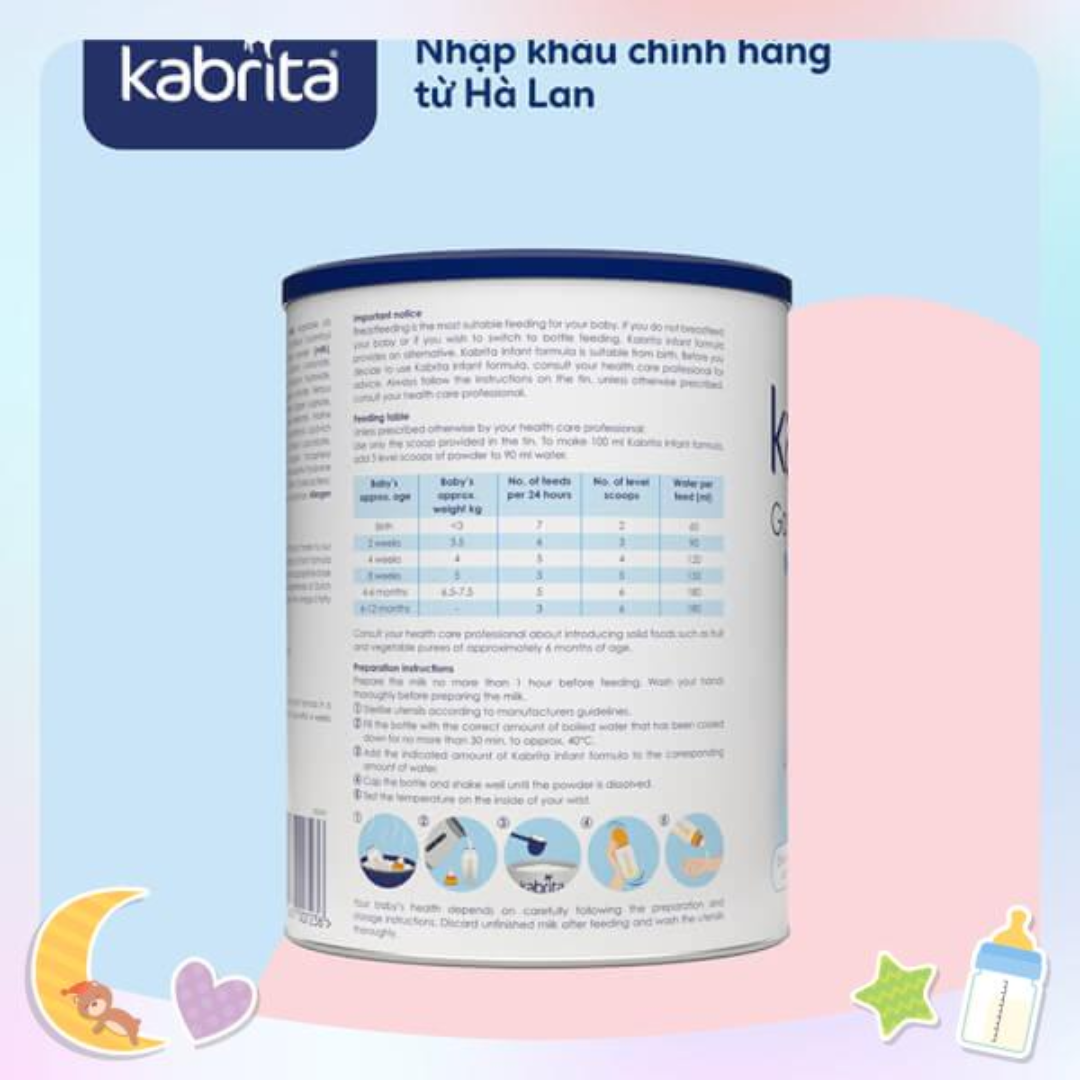 [TẶNG 1 LY SỨ CAO CẤP] [Date 2025] Sữa dê Kabrita Số 2 800g (1-2 tuổi)