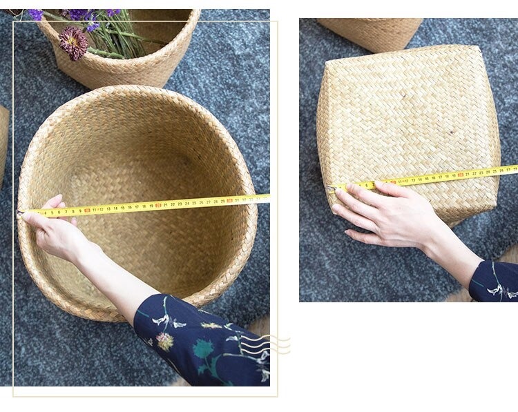Giỏ cói trồng cây trang trí decor, đựng đồ, cắm hoa - Cây giả, hoa lụa Decor trang trí