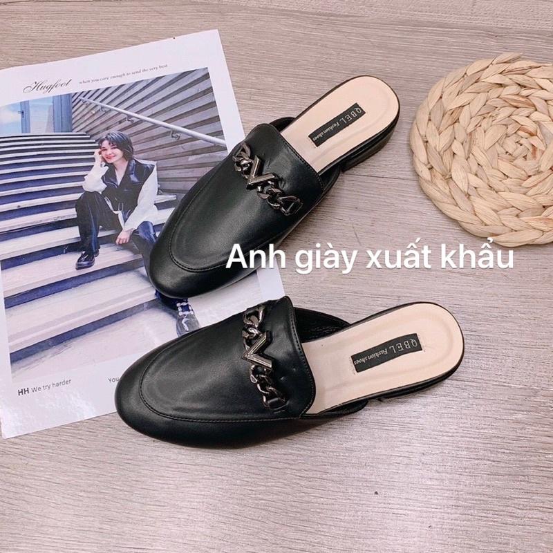 DL01 - DÉP SỤC NỮ MŨI TRÒN DA LÌ XÍCH V HANG LOẠI 1
