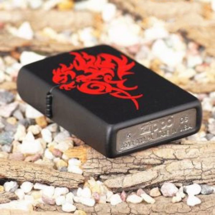 Bật Lửa Zippo Hidden Dragon Black Matte Chính Hãng Usa