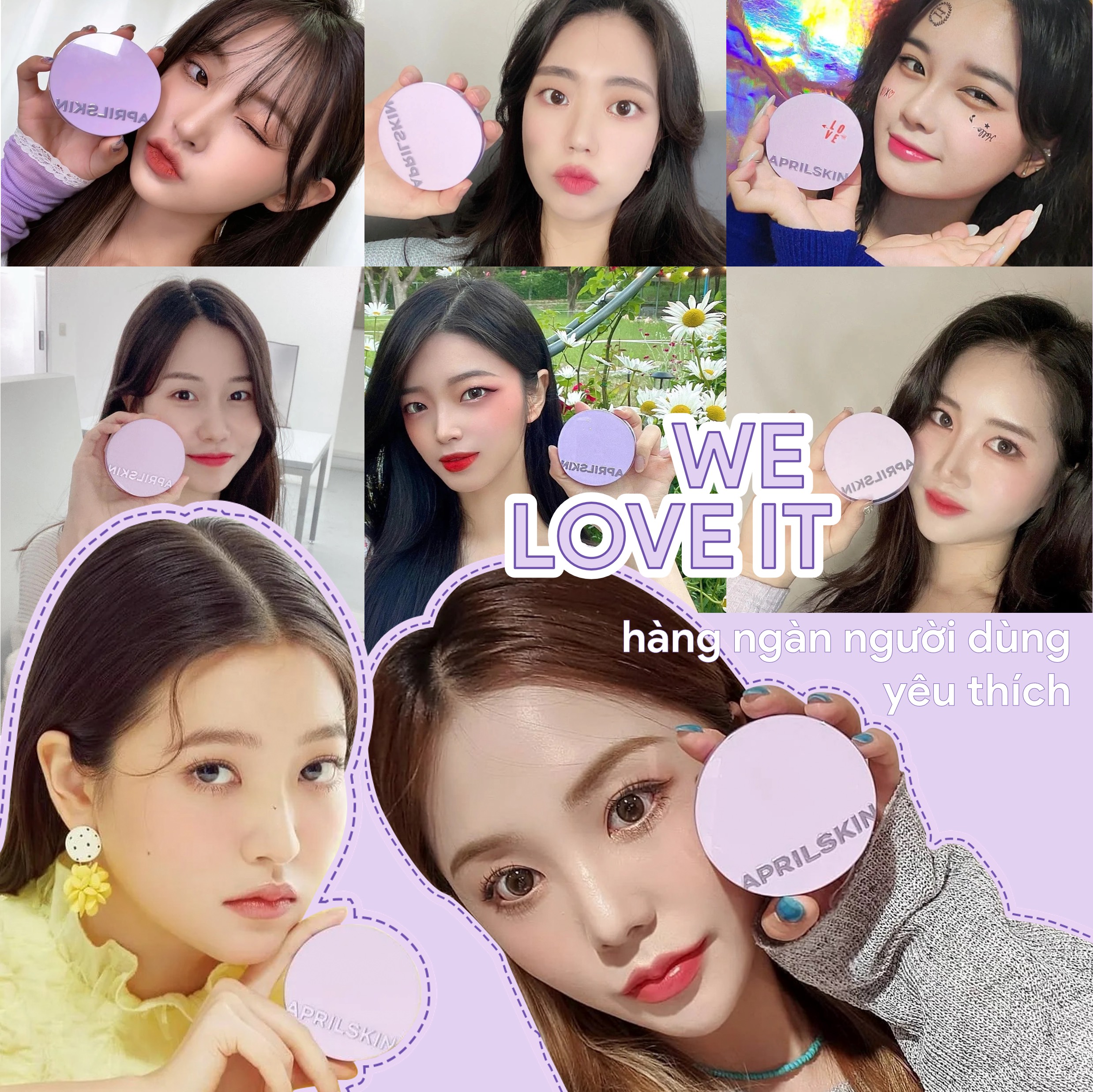 Phấn Nước Lâu Trôi, Mịn Lì, Che Phủ Hiệu Quả Aprilskin 15g x2