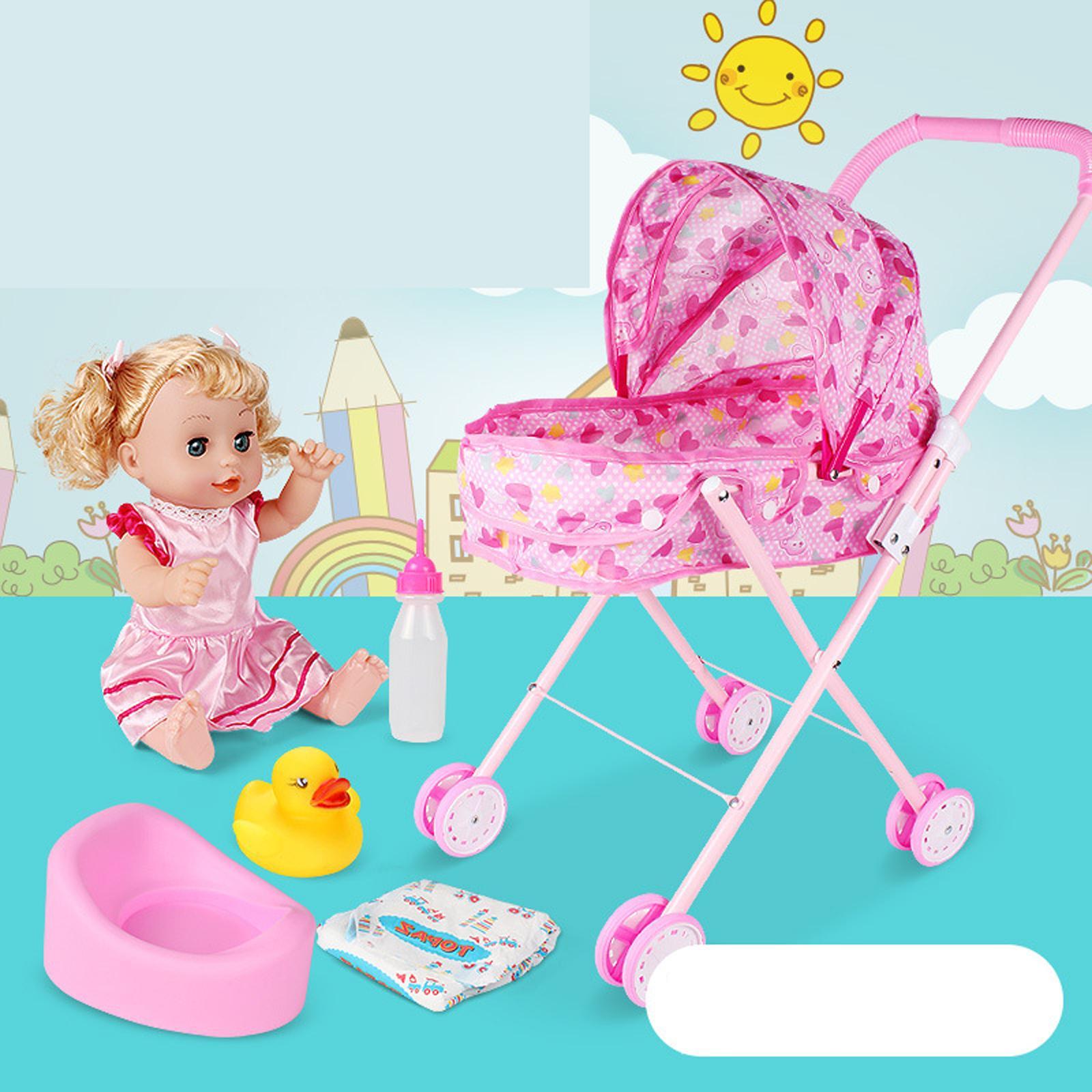 Baby Girl Doll Doll Carrier Kids Pretend Play Toy BJD Doll Dollhouse Decor