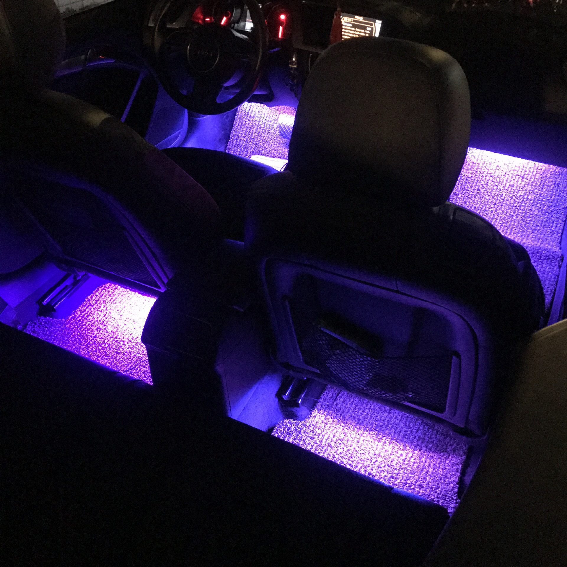 4 Dải Đèn LED Nội Thất Siêu Sáng Cho Ô tô, Đèn 7 Màu, Dài 22cm Chống Thấm Nước
