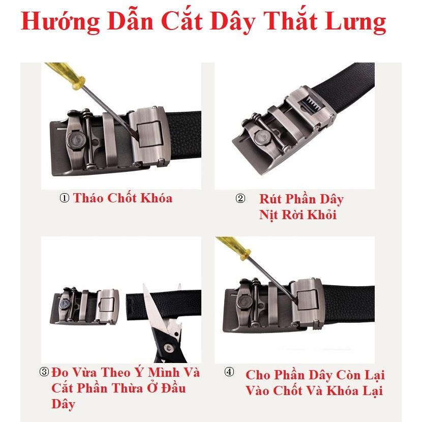 Thắt lưng nam da chống nước,dây nịt nam khóa chống gỉ độ bền cao thời trang PUGI - R27