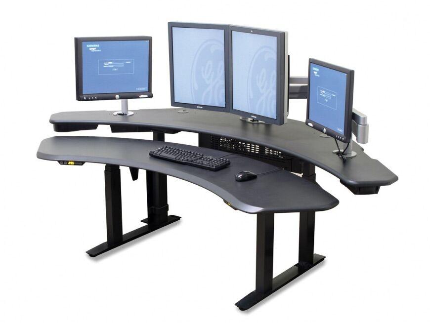 Bàn phòng thu Smartdesk Studio Pro Plus - Đen - 1m90 x 1m , cong 90 độ , Ôm màn hình