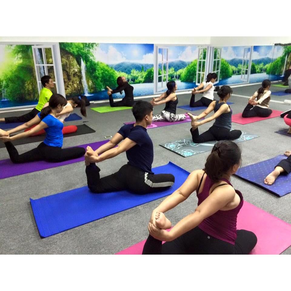 Thảm tập yoga, gym đàn hồi, chống trượt, dày Chính hãng Amalife