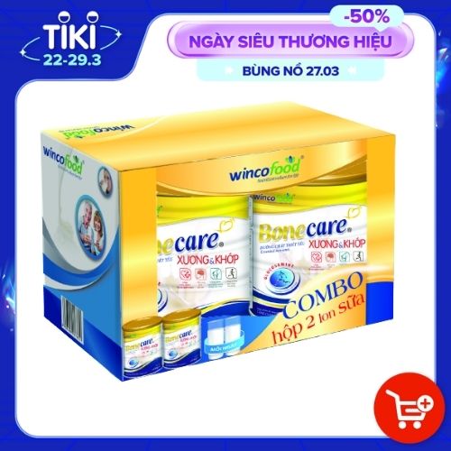 Combo 2 lon Sữa bột Bonecare xương và khớp 400g: dành cho người lớn bổ sung GLUCOSAMINE tạo dịch nhờn cho khớp, giúp phòng ngừa đau xương khớp, viêm khớp, đặc biệt là người bệnh xương và khớp.