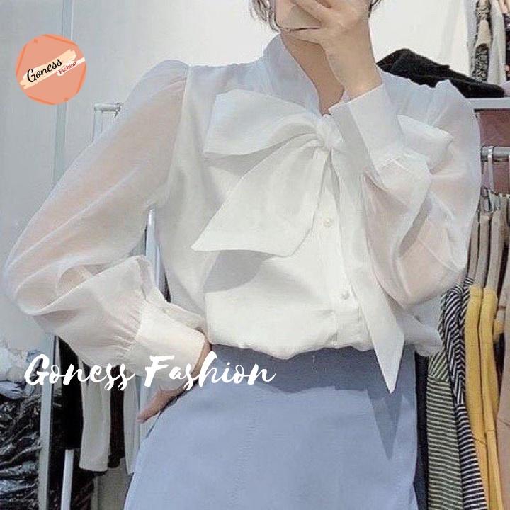 Áo sơ mi voan sắc màu trẻ trung giúp nàng thêm tươi trẻ