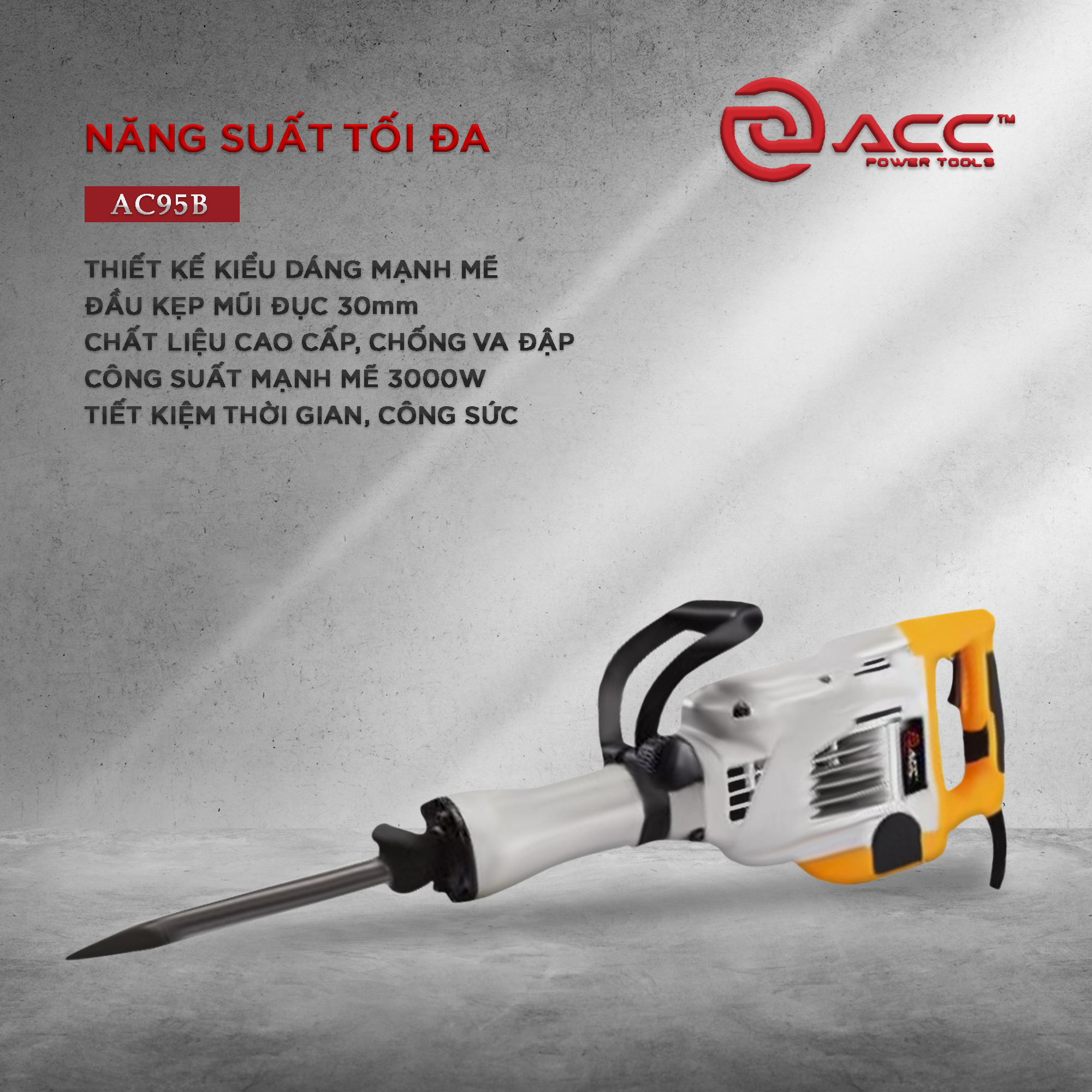 Máy phá bê tông ACC AC-95B_Chính Hãng