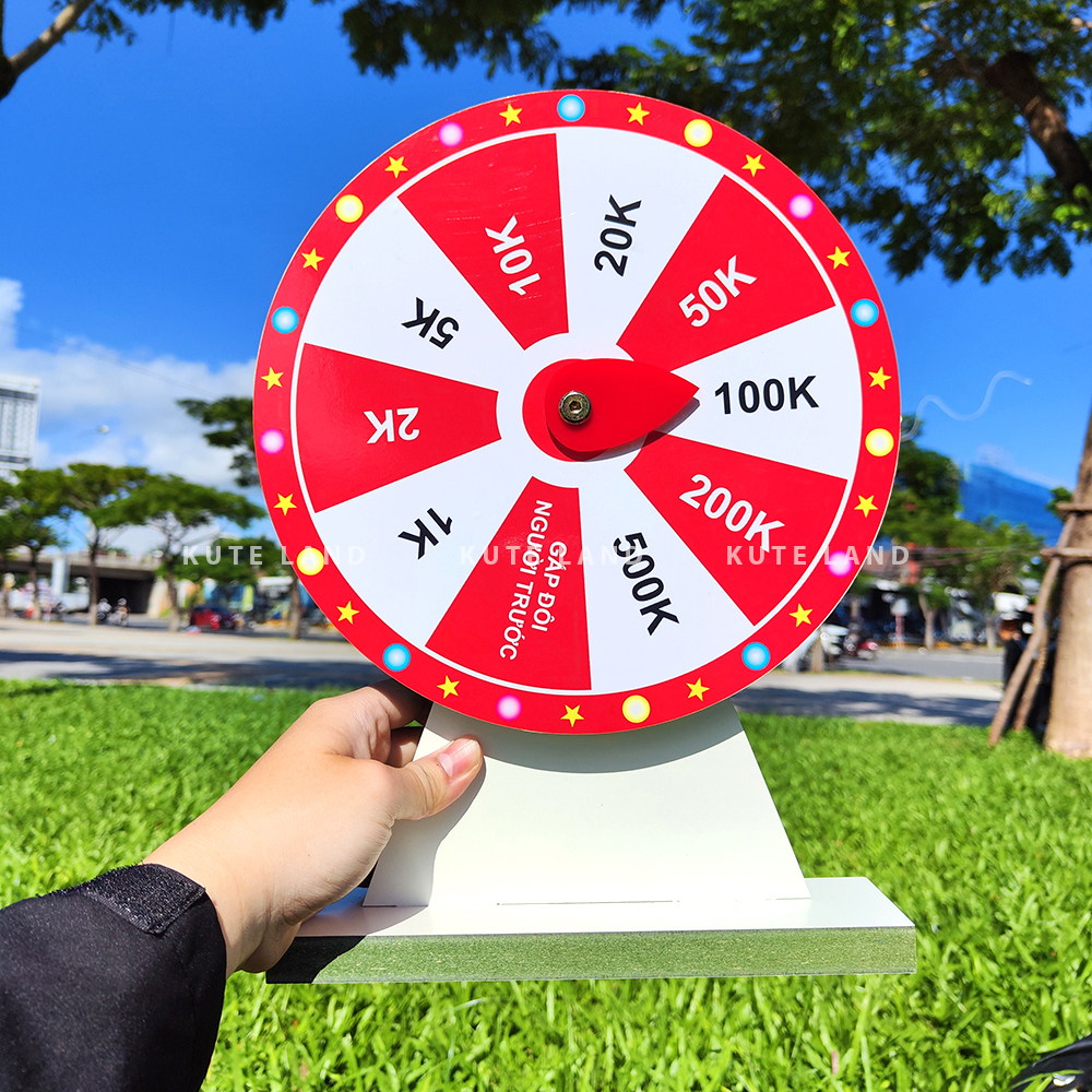 Vòng quay ăn nhậu uống rượu bia Drinking Game Roulette 25 cm 16 ô nội dung thú vị giải trí trong bữa tiệc