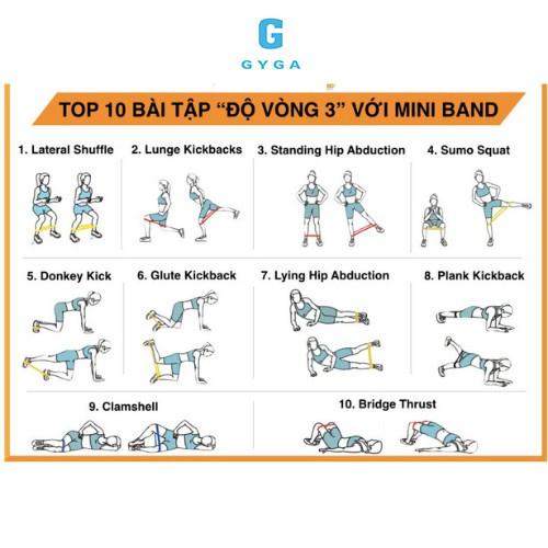 Dây kháng lực tập gym, dây miniband tập mông đùi