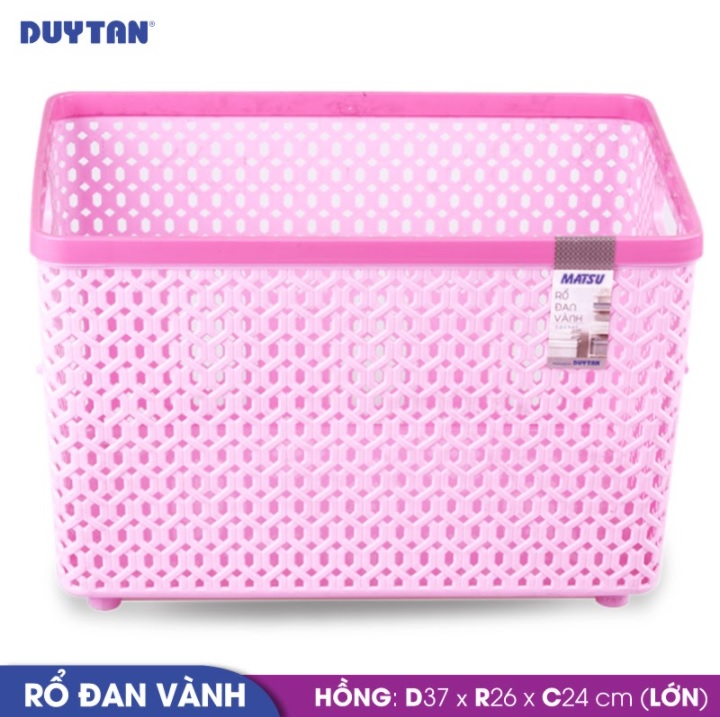 Rổ đan vành lớn nhựa Duy Tân Matsu (37 x 26 x 24 cm) - 12163 - Giao màu ngẫu nhiên - Hàng chính hãng