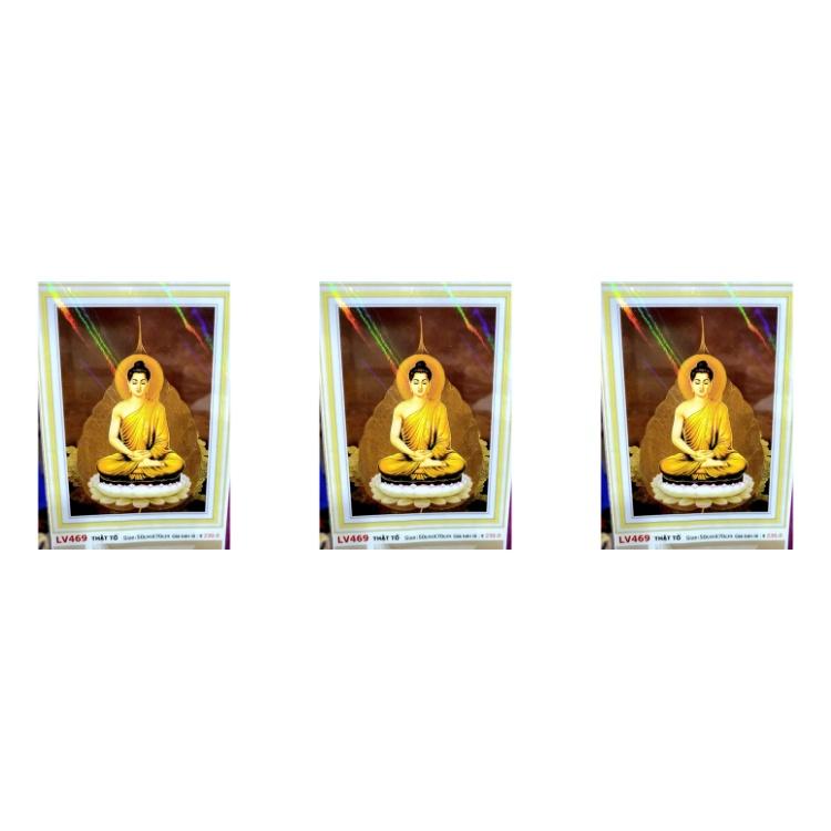 Tranh đá Phật Bổn Sư Thích Ca Mâu Ni LV469 - kích thước 50 * 70