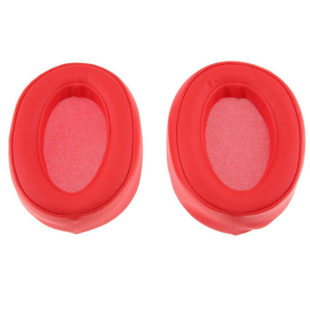 Replacement Ear Pads Cushions Covers for MDR-100ABN Headphone Red