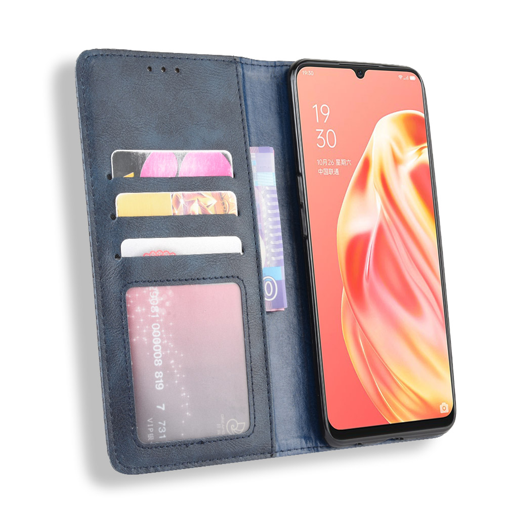 Bao da dạng ví, nam châm dành cho Oppo A91, F15 Luxury Leather Case - Hàng nhập khẩu