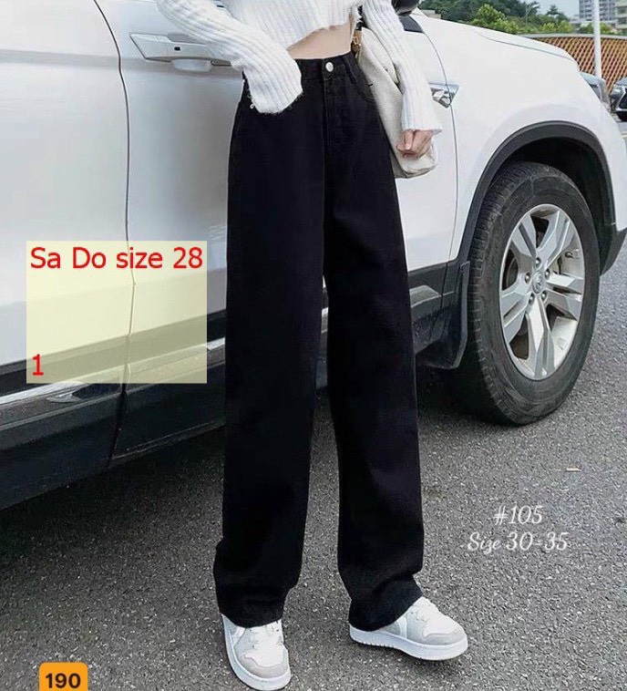 QUẦN JEAN DÀI ỐNG RỘNG LƯNG CAO RÁCH - QUẦN BÒ NỮ CULOTTES SUÔNG MẪU MỚI 2023 MS190