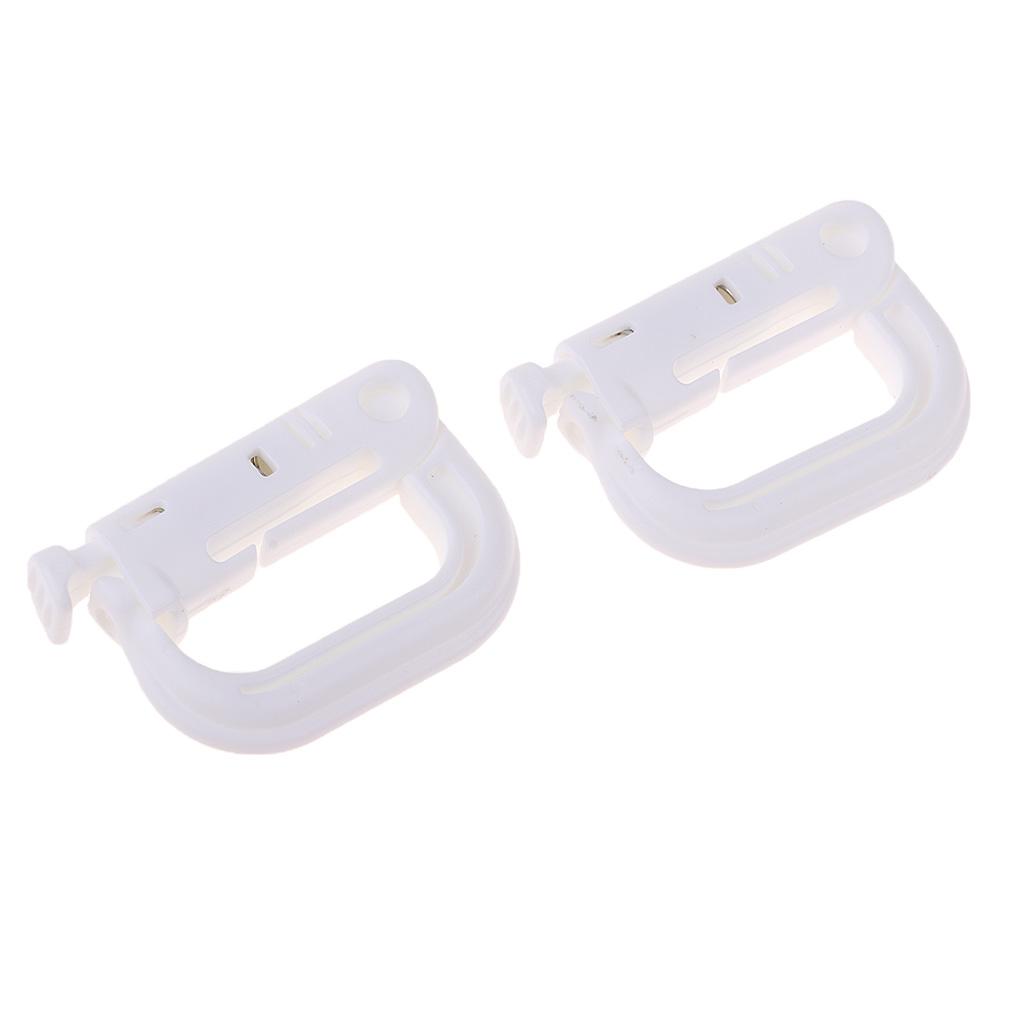 10pcs D- Locking webbing buckle carabiner Climbing hook White