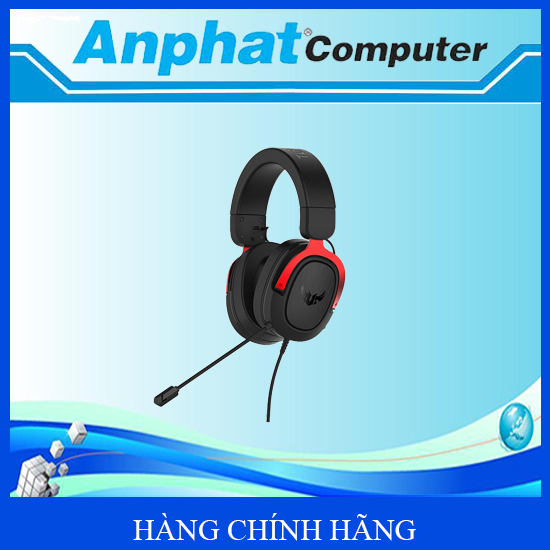 Tai nghe gaming Asus TUF GAMING H3 Red Đen Đỏ - Hàng Chính Hãng