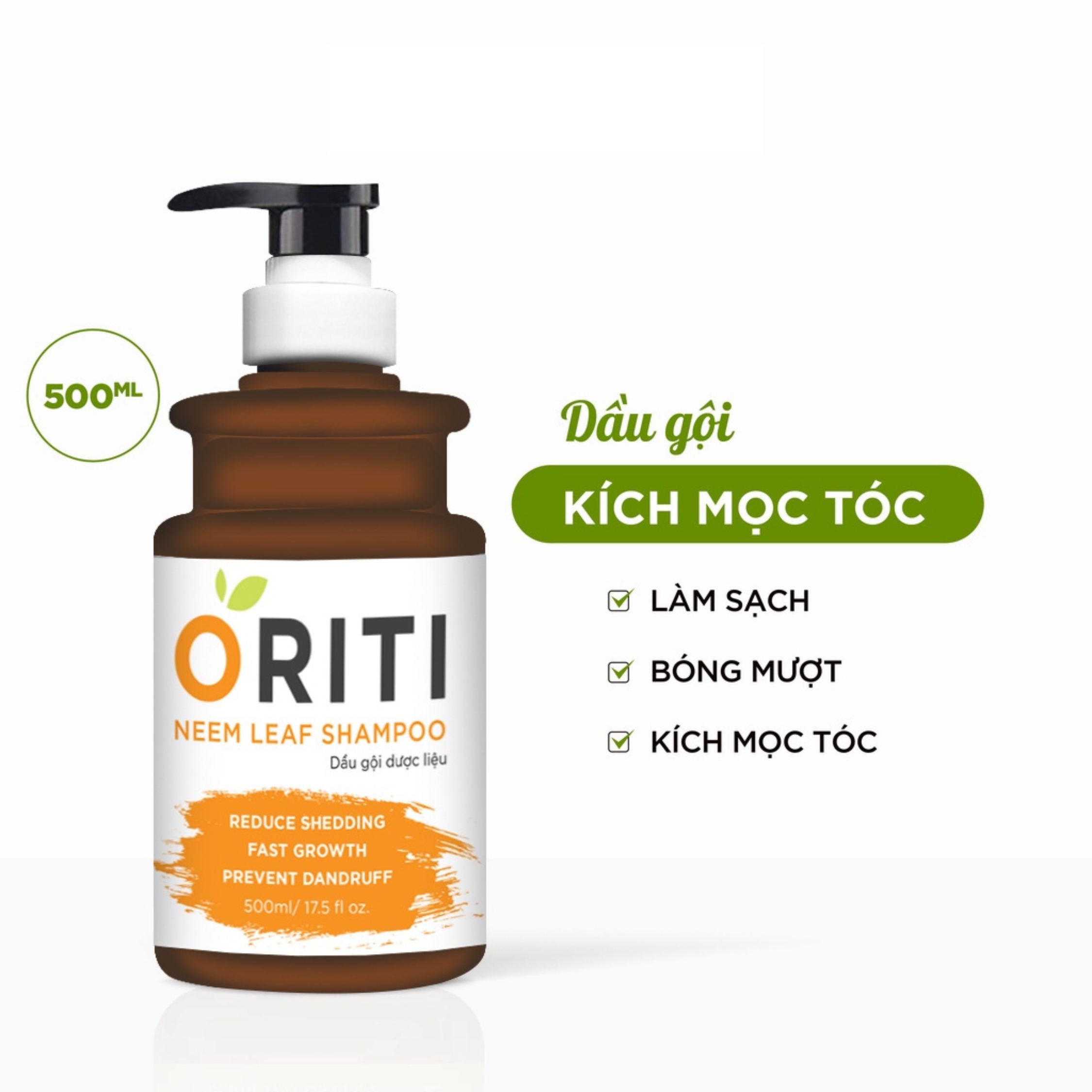 Dầu Gội Đầu Oriti Kích Mọc Tóc Nhanh Dưỡng Tóc Ngăn Rụng Thảo Mộc Mee Natural 500ml