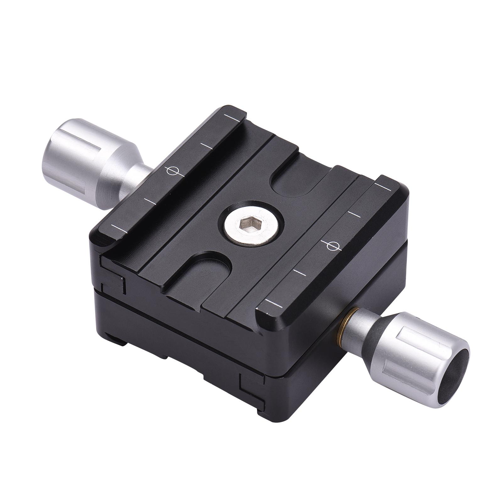 Tấm kẹp nhả nhanh đôi 50mm với lỗ vặn 1/4 inch cho đầu bi của chân máy ảnh