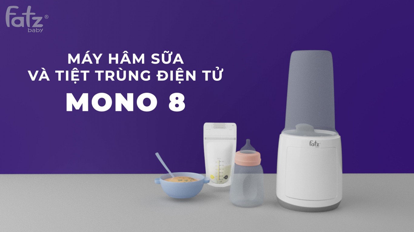 MÁY HÂM SỮA &amp;amp; TIỆT TRÙNG ĐIÊN TỬ - MONO 8 - FATZBABY FB3011TN