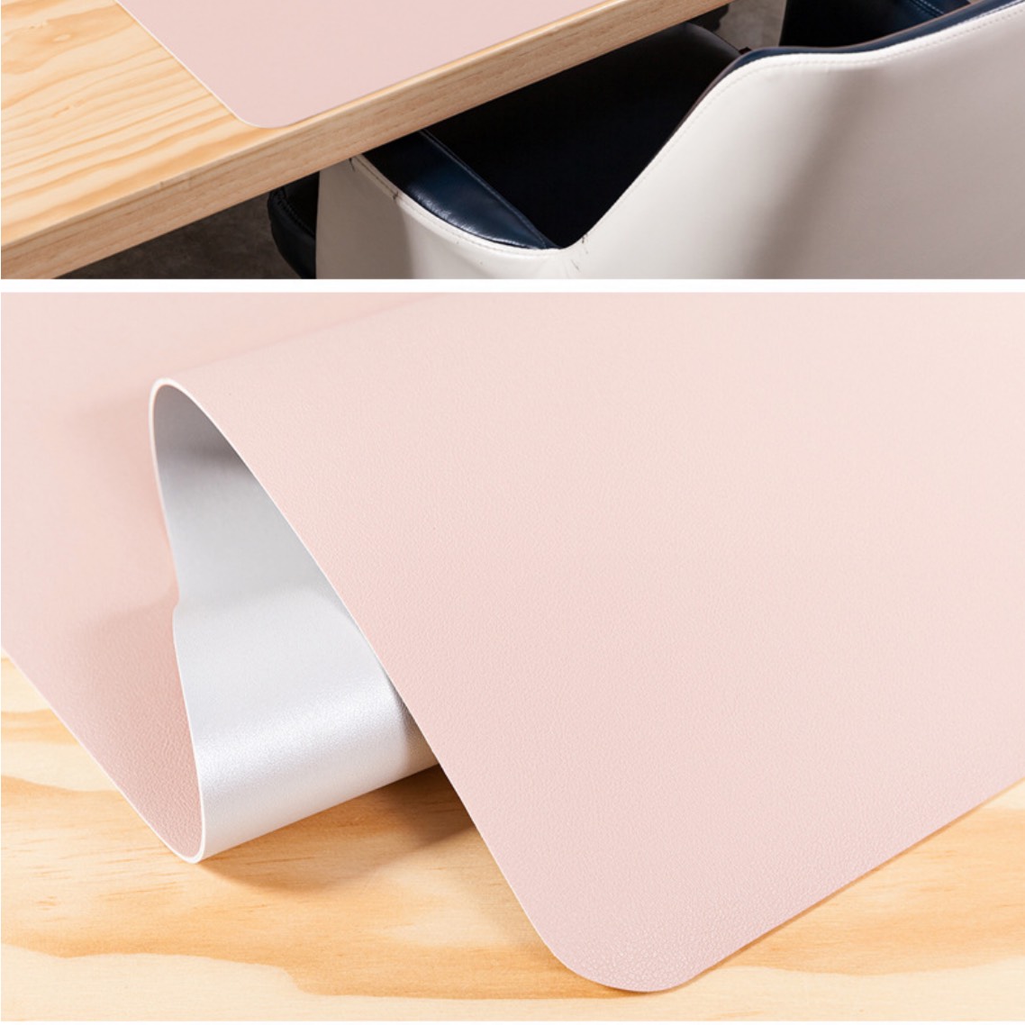 Thảm da trải bàn làm việc deskpad kiêm tấm di chuột, miếng lót chuột khổ lớn chống nước hai mặt - Hàng chính hãng
