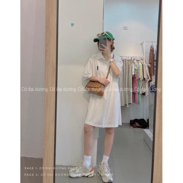 Váy polo thêu thỏ