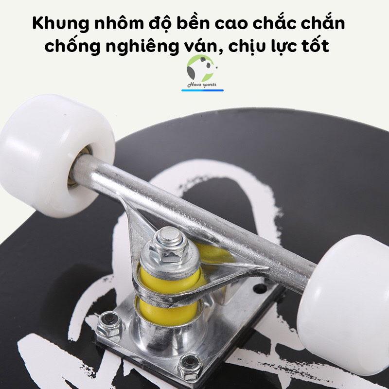 Ván trượt thể thao mặt nhám in hình skateboard dành cho người lớn trẻ em gỗ phong ép 80cm