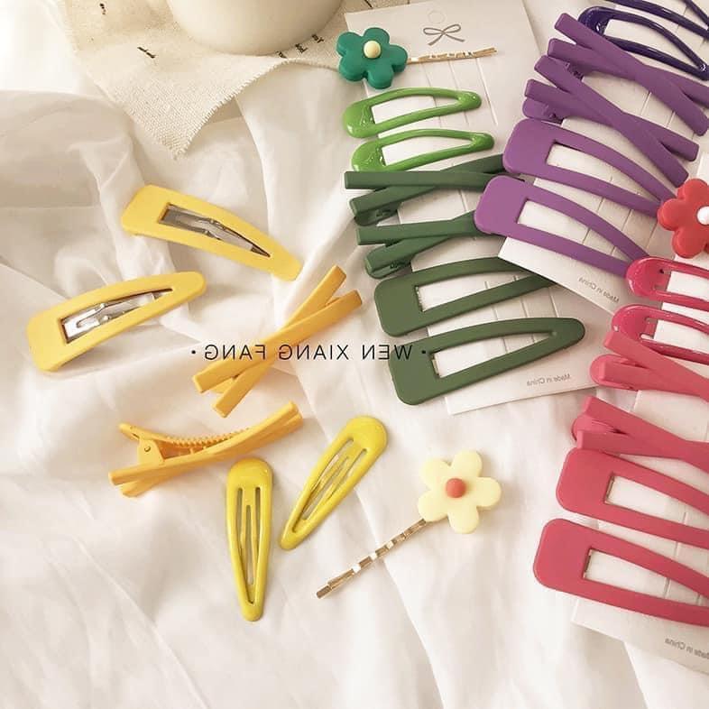 Set 7 Kẹp Tóc Màu Sắc Xinh Xắn Dành Cho Nữ vintag